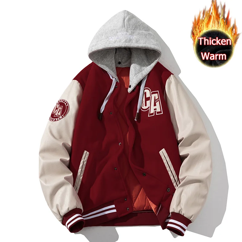 New Luxury Woolen fabric Mens Windbreaker Patchwork PU sleeves Letter embroidery Jacket Winter Thick Baseball Coat Bomber jacket
New Luxury Woolen fabric Mens Windbreaker Patchwork PU sleeves Letter embroidery Jacket Winter Thick Baseball Coat Bomber jacket