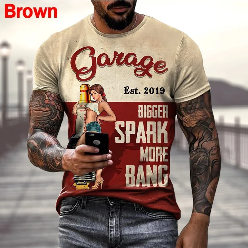 Classic Vintage Summer Men's T-shirt Motorcycle Girl 3D Printed Hip Hop Street Short Sleeve Fashion Casual Loose Oversized Top
Classic Vintage Summer Men's T-shirt Motorcycle Girl 3D Printed Hip Hop Street Short Sleeve Fashion Casual Loose Oversized Top