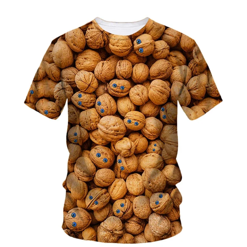 Creative Chestnut Pistachios Nuts 3d Print T Shirt Men Fashion Street Summer Short Sleeve Casual Loose O Collar Tops T-Shirts
Creative Chestnut Pistachios Nuts 3d Print T Shirt Men Fashion Street Summer Short Sleeve Casual Loose O Collar Tops T-Shirts