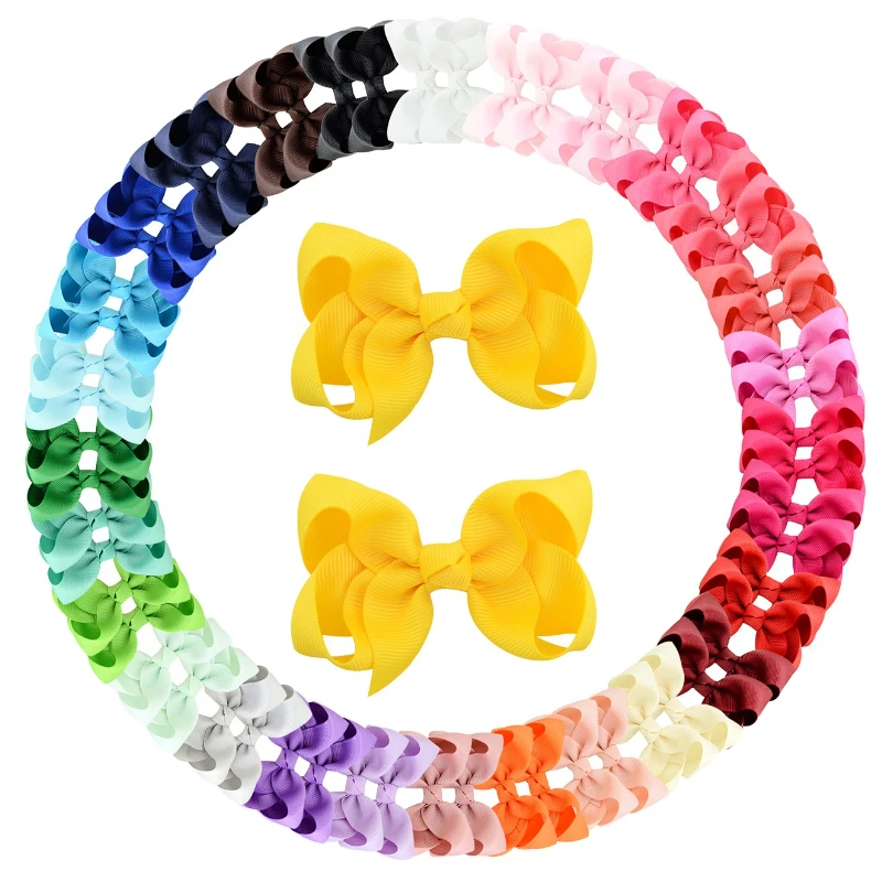 20/30/40pcs Colorful 3'' Large Grosgrain Ribbon Hair Bows Clips for Baby Girls Boutique Hairpins Headwear Kids Hair Accessories
20/30/40pcs Colorful 3'' Large Grosgrain Ribbon Hair Bows Clips for Baby Girls Boutique Hairpins Headwear Kids Hair Accessories