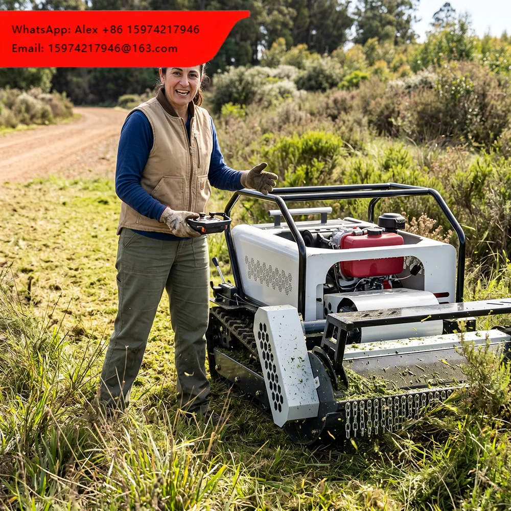 800mm/1000mm Remote Control Tracked Mower Diesel Lawn Mower With Remote Start For Hot Climate Brush
800mm/1000mm Remote Control Tracked Mower Diesel Lawn Mower With Remote Start For Hot Climate Brush
