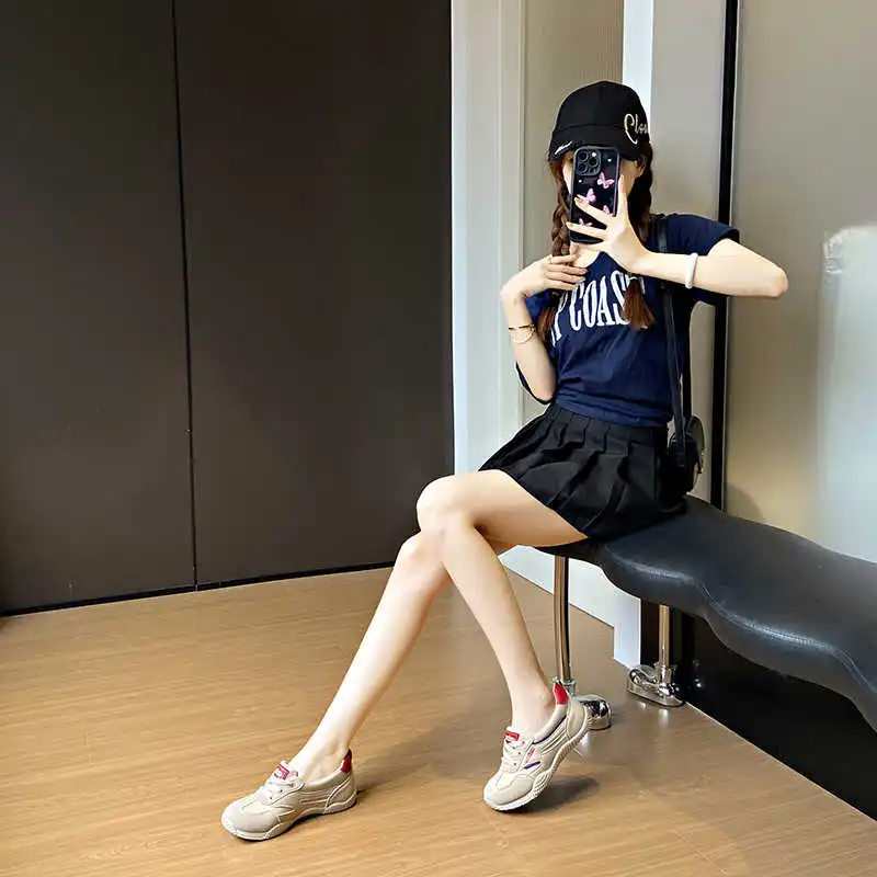 Thick Heeled Demi-season Women's Luxury Flat Casual Woman Summer Sneakers Flat Shoes Black Sports 2025 High-quality College
Thick Heeled Demi-season Women's Luxury Flat Casual Woman Summer Sneakers Flat Shoes Black Sports 2025 High-quality College