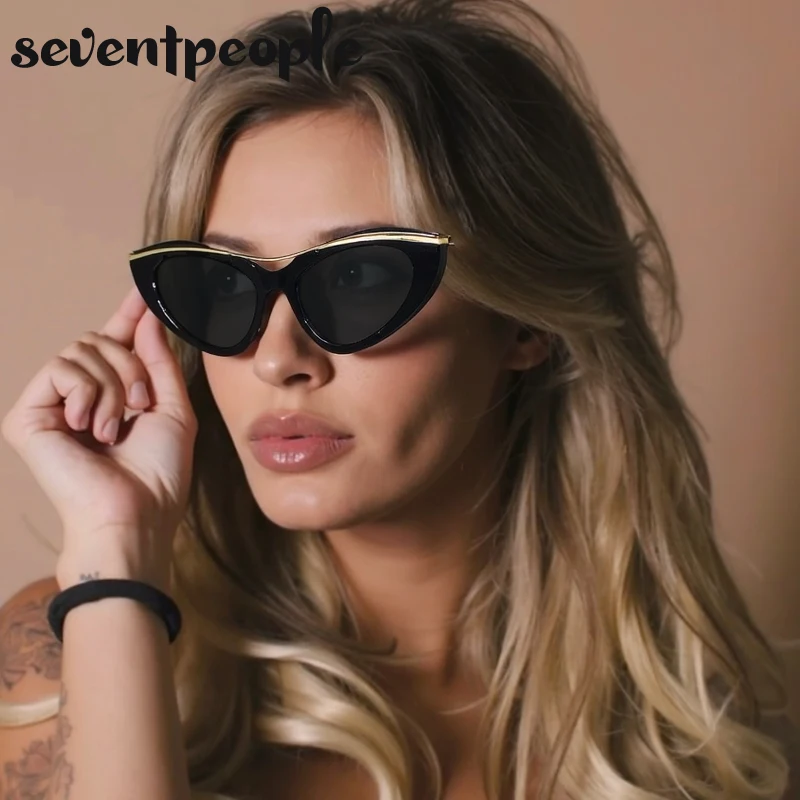 Sexy Cat Eye Punk Sunglasses Women 2025 Luxury Brand Fashion Metal Small Frame Sun Glasses For Ladies Trendy Cateye Shades UV400
Sexy Cat Eye Punk Sunglasses Women 2025 Luxury Brand Fashion Metal Small Frame Sun Glasses For Ladies Trendy Cateye Shades UV400