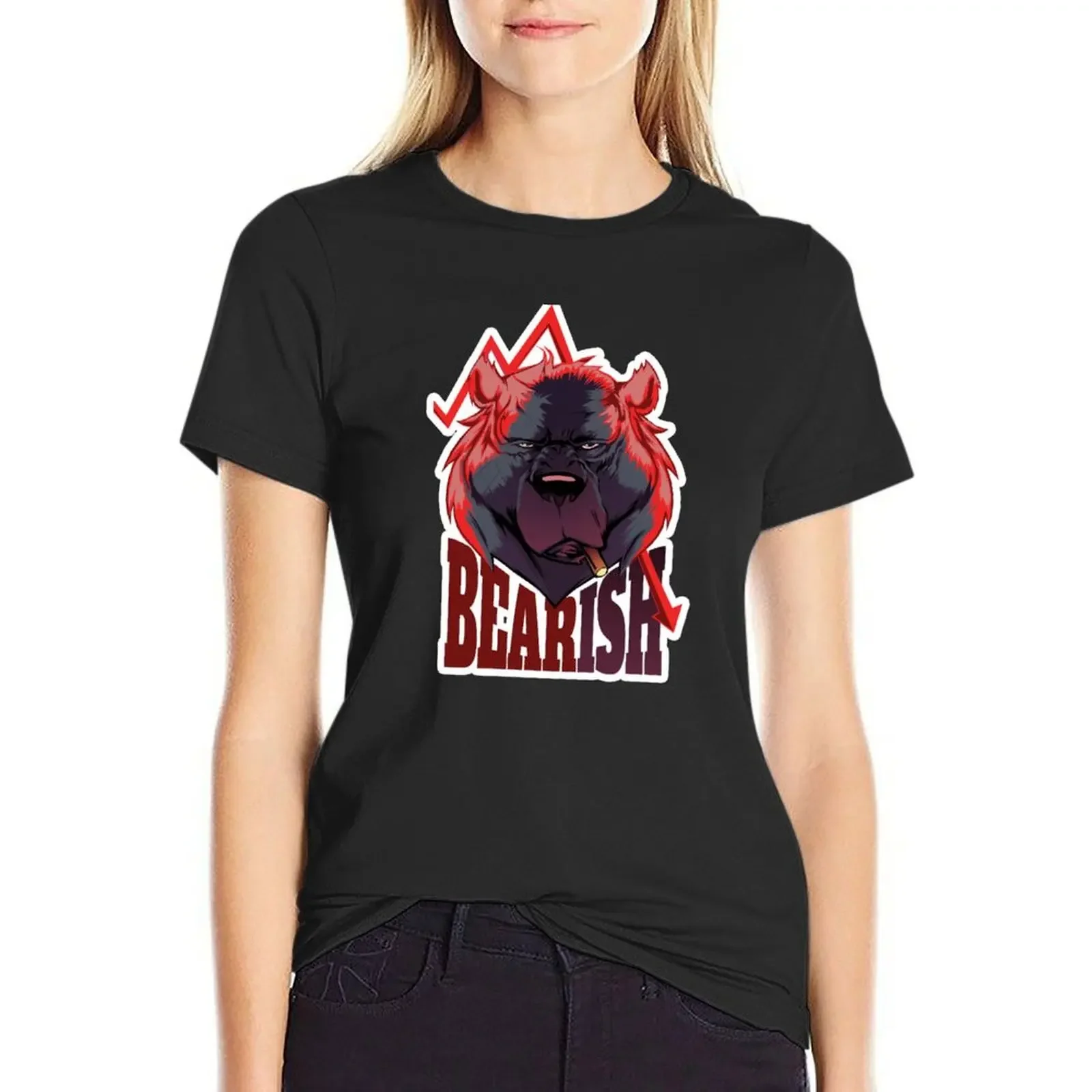 Bearish, bear market, trading T-Shirt Aesthetic clothing oversized blacks western t shirts for Women
Bearish, bear market, trading T-Shirt Aesthetic clothing oversized blacks western t shirts for Women