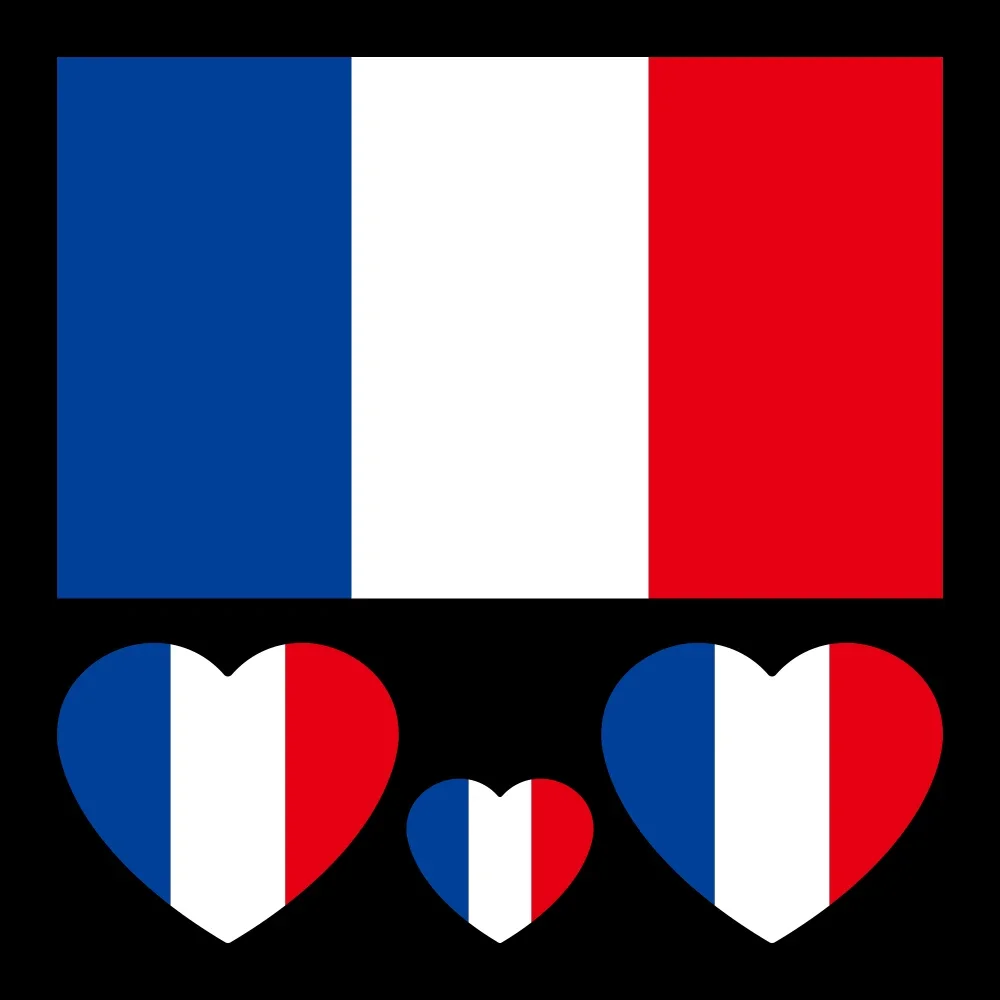 4pcs/ French Flag Heart Shaped Car Stickers Auto Motorcycle PVC Sticker Waterproof Styling Decal Car Exterior Accessories
4pcs/ French Flag Heart Shaped Car Stickers Auto Motorcycle PVC Sticker Waterproof Styling Decal Car Exterior Accessories