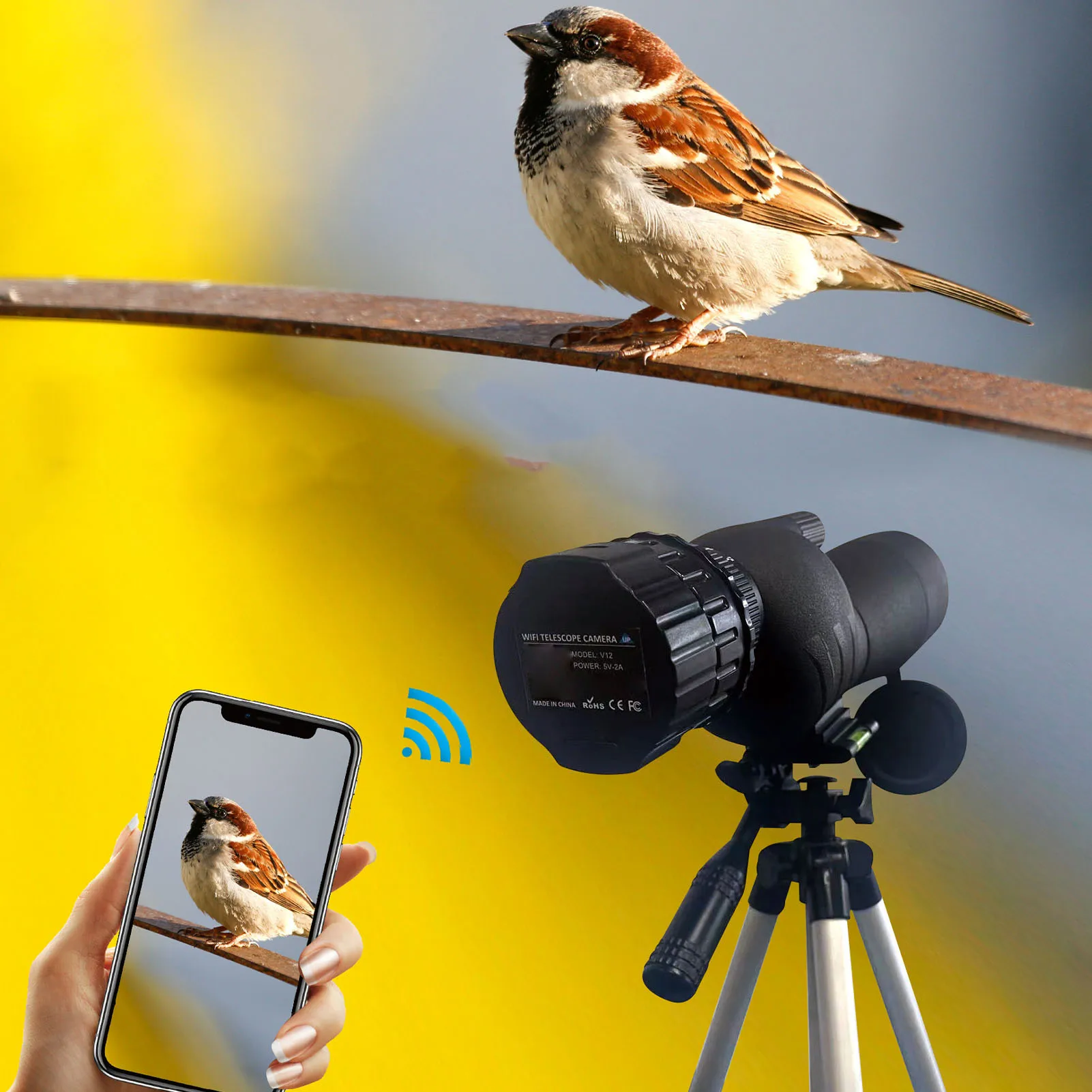 WiFi Wireless Digital Eyepiece 4MP 2K Video Recording Built in WiFi Apps Electronic Eyepiece Camera for 1.18‑1.97in Telescope
WiFi Wireless Digital Eyepiece 4MP 2K Video Recording Built in WiFi Apps Electronic Eyepiece Camera for 1.18‑1.97in Telescope