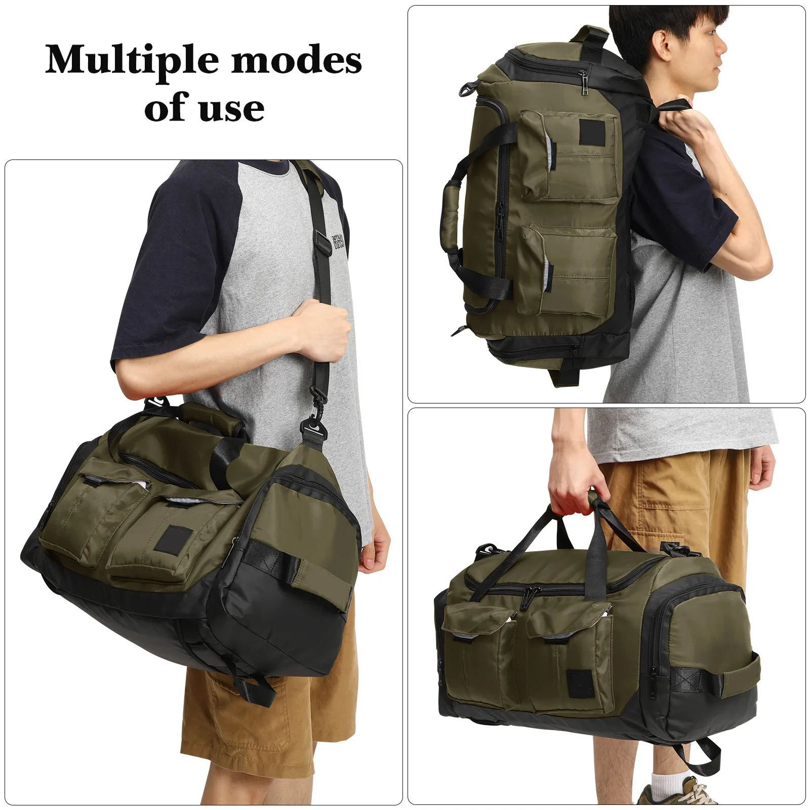 Large Capacity Fitness Bag Dry Wet Separation Gym Duffel Bag Overnight Travel Backpack Portable Bags Military Green
Large Capacity Fitness Bag Dry Wet Separation Gym Duffel Bag Overnight Travel Backpack Portable Bags Military Green