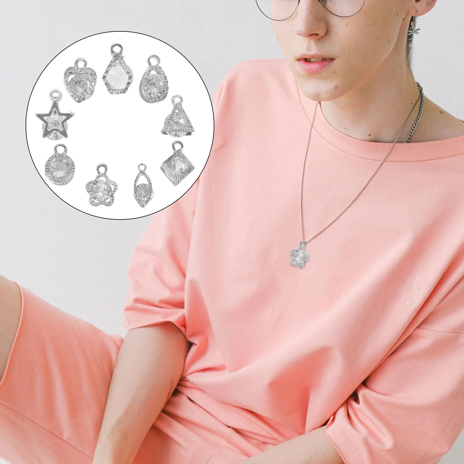 90pcs Zircon Pendant Necklace Charms Crystal DIY Material Jewelry Making Accessories Craft Supplies Bracelet Earrings
90pcs Zircon Pendant Necklace Charms Crystal DIY Material Jewelry Making Accessories Craft Supplies Bracelet Earrings