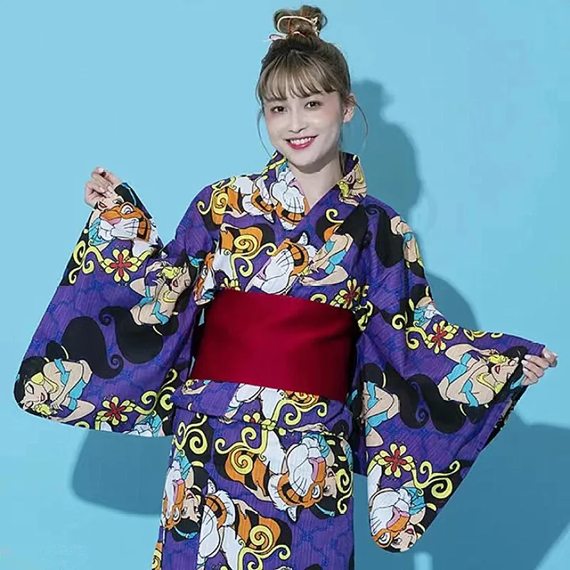 Japanese kimono yukata women's traditional formal wear pure cotton style retro shooting suits cartoon
Japanese kimono yukata women's traditional formal wear pure cotton style retro shooting suits cartoon