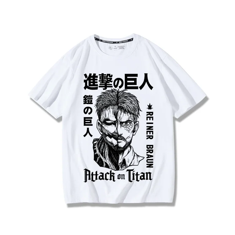 Japanese anime attack Giant Summer T-shirt Fashion trend Loose casual comfortable 100% cotton round neck short-sleeved T-shirt
Japanese anime attack Giant Summer T-shirt Fashion trend Loose casual comfortable 100% cotton round neck short-sleeved T-shirt