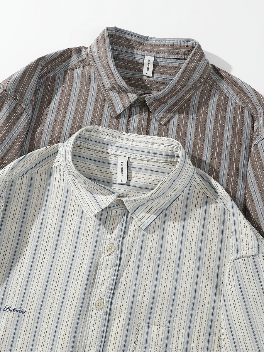 Retro Japanese Sle Striped irt Men's Summer Thin Breathable Fre Waed Pure Cotton Casual ort Sve Trendy irt
Retro Japanese Sle Striped irt Men's Summer Thin Breathable Fre Waed Pure Cotton Casual ort Sve Trendy irt