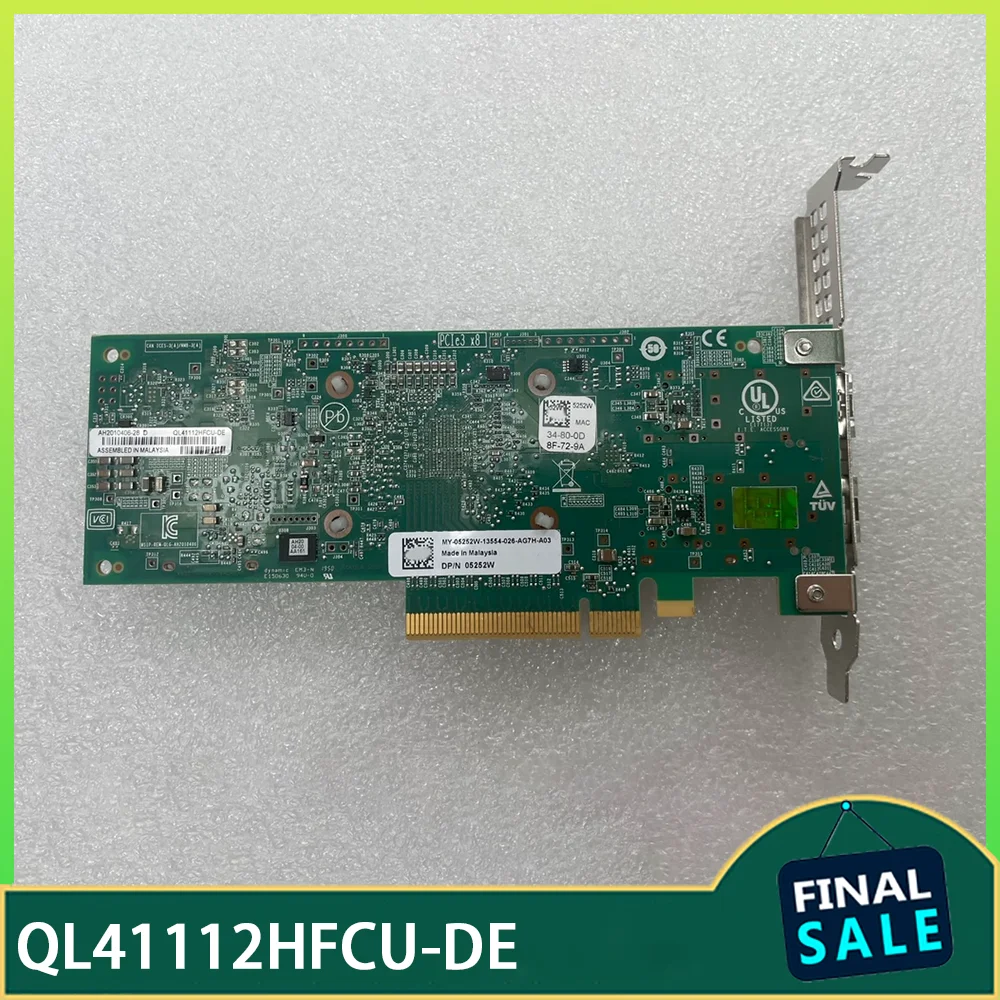 Dual-port 10 Gigabit Fiber Network Card QL41112HFCU-DE 05252W
Dual-port 10 Gigabit Fiber Network Card QL41112HFCU-DE 05252W