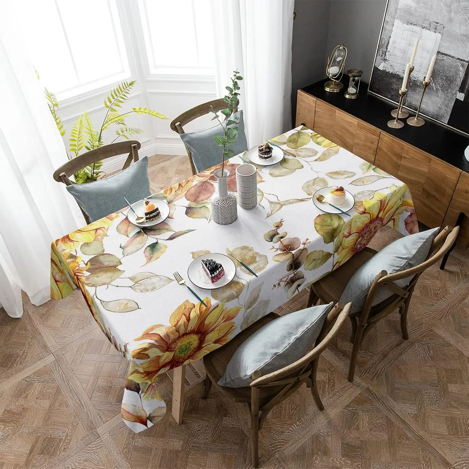 Fall Sunflowers Eucalyptus Leaves Tablecloth for Table Decoration Autumn Thanksgiving Table Cloth Holiday Party Wedding Decor
Fall Sunflowers Eucalyptus Leaves Tablecloth for Table Decoration Autumn Thanksgiving Table Cloth Holiday Party Wedding Decor