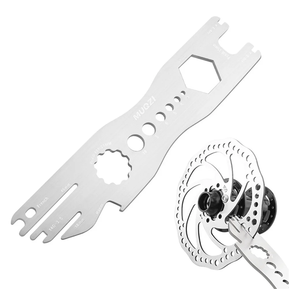 Bicycle Brake Rotor Wrench Multifunctional Repair Tools Bicycle Disc Brake Rotor Calibration Key Spoke Caps Locks Forks Shoulder
Bicycle Brake Rotor Wrench Multifunctional Repair Tools Bicycle Disc Brake Rotor Calibration Key Spoke Caps Locks Forks Shoulder