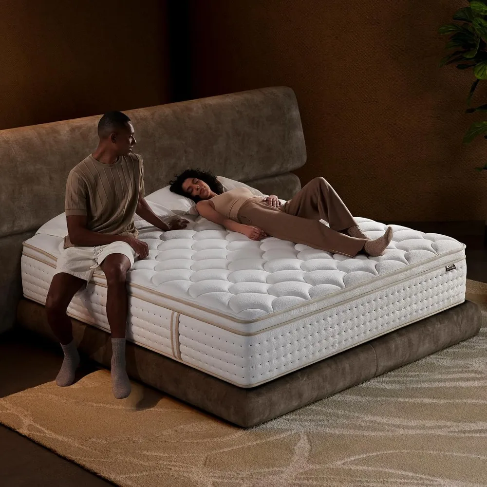 King Mattress 12 Inch Mattresses King Size in a Box,Superior Hybrid Mattress with Memory Foam for Extra Lumbar Support,Maximum S
King Mattress 12 Inch Mattresses King Size in a Box,Superior Hybrid Mattress with Memory Foam for Extra Lumbar Support,Maximum S
