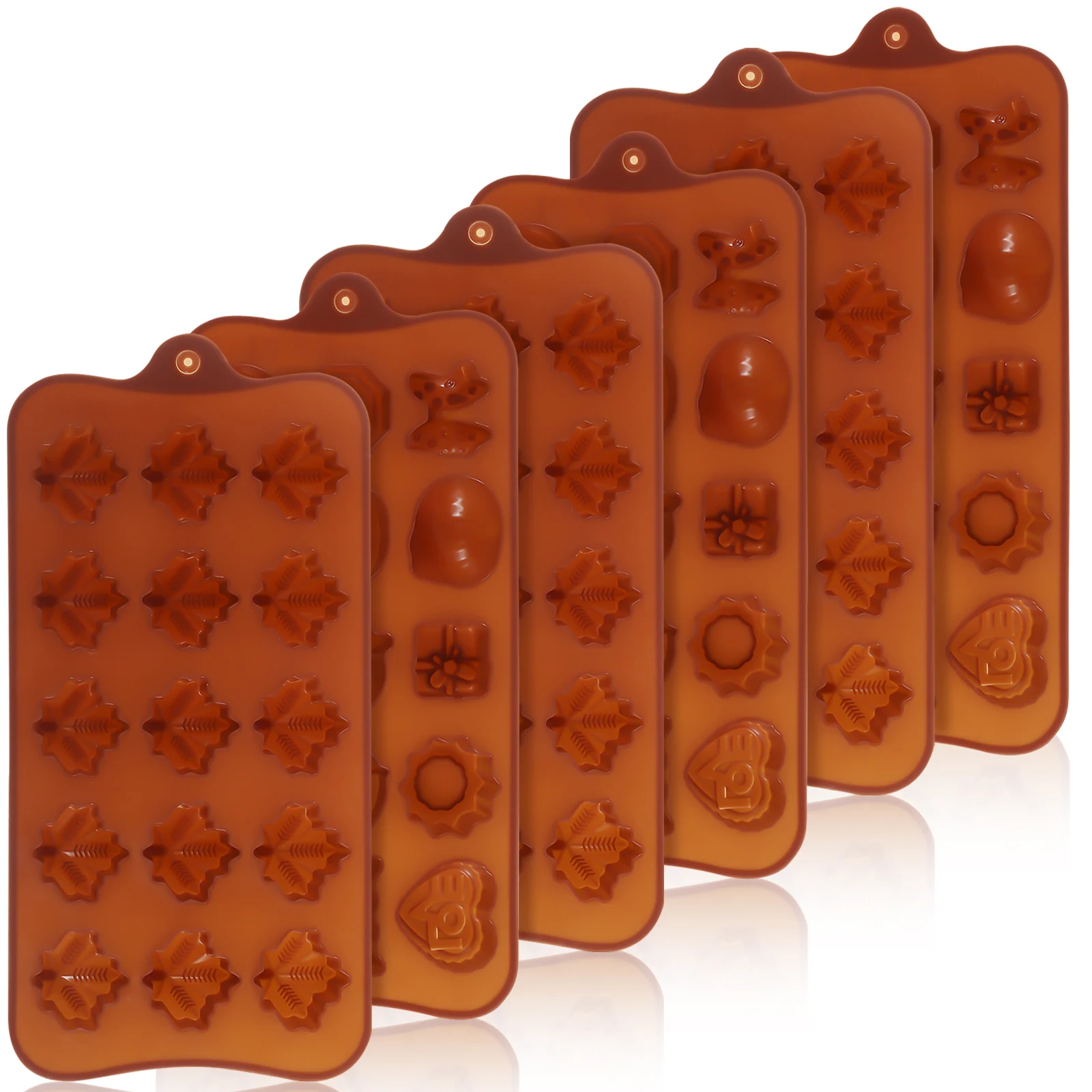 6 Pcs Chocolate Molds Silicone Leaf Shaped Baking Cake Candy Fondant Tools Non Demould Flexible Food Grade Creative
6 Pcs Chocolate Molds Silicone Leaf Shaped Baking Cake Candy Fondant Tools Non Demould Flexible Food Grade Creative