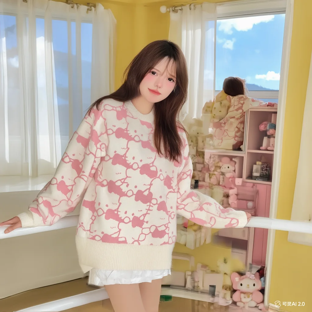 Sweet Kawaii Hello Kittys Korean Version Cute Literature Fresh Embroidery Knitted Sweater College Style Coat Sweater Girl New
Sweet Kawaii Hello Kittys Korean Version Cute Literature Fresh Embroidery Knitted Sweater College Style Coat Sweater Girl New