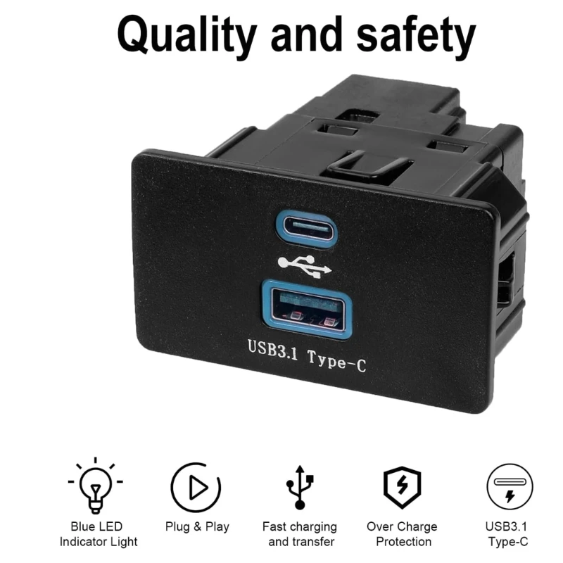 Car USB Interface Hub Module Double Charger Socket Port Fast Charging Multimedia Integration for EDGE F-150 F-250 F-350 F-450
Car USB Interface Hub Module Double Charger Socket Port Fast Charging Multimedia Integration for EDGE F-150 F-250 F-350 F-450