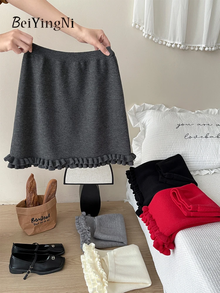 Beiyingni Winter Casual Knit Mini Skirt Women Solid Color Edible Tree Fungus Sexy Elegant Short Pack Hip Skirts Ladies Jupes
Beiyingni Winter Casual Knit Mini Skirt Women Solid Color Edible Tree Fungus Sexy Elegant Short Pack Hip Skirts Ladies Jupes