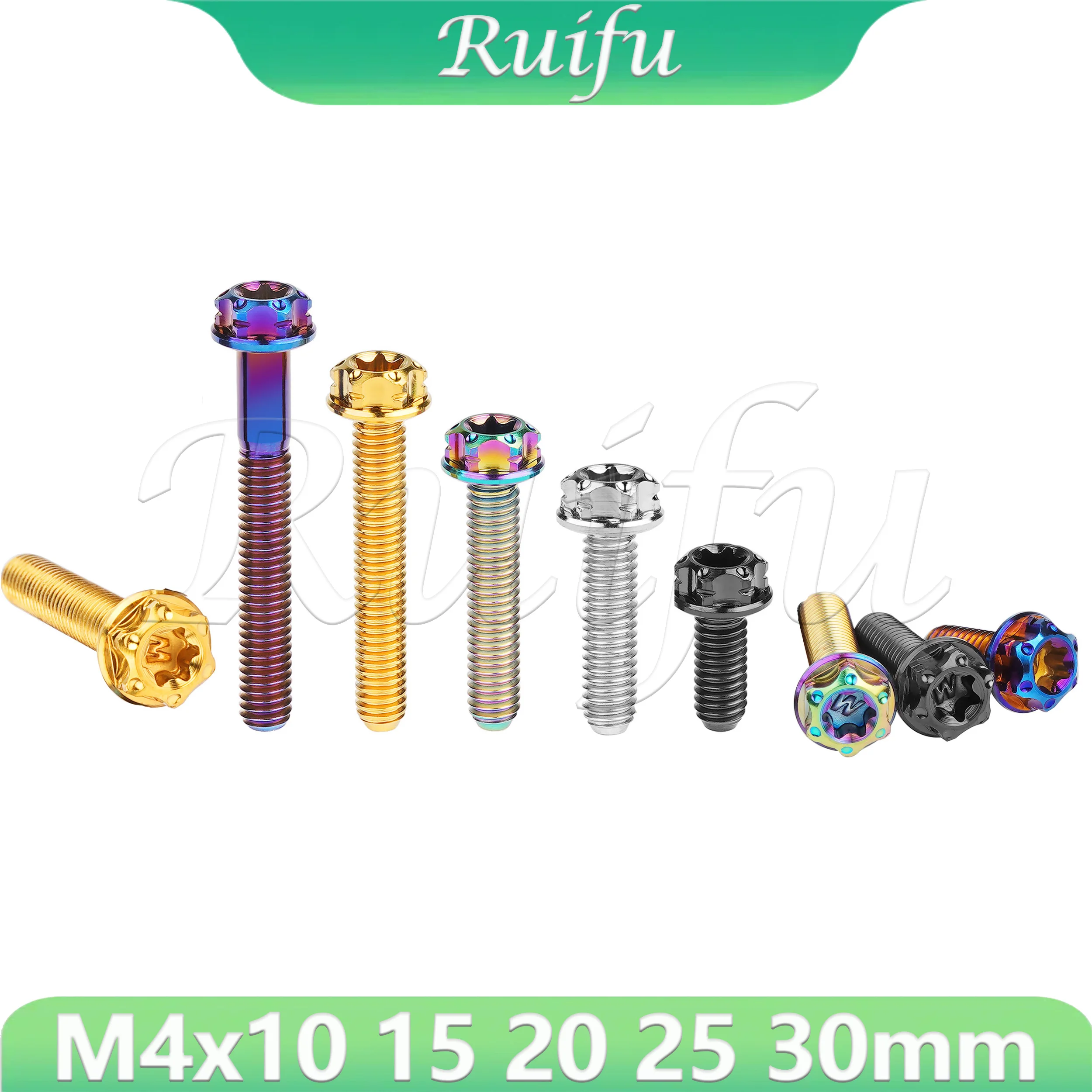Ruifu Titanium Bolt M4x10 15 20 25 30 With Marked Small Flange Head for Retrofitting Motorcycle And Bicycle Parts
Ruifu Titanium Bolt M4x10 15 20 25 30 With Marked Small Flange Head for Retrofitting Motorcycle And Bicycle Parts