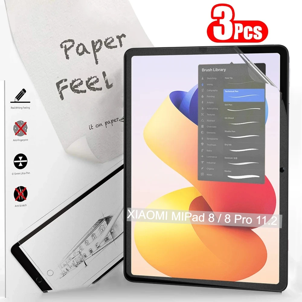 3 шт. бумажная защитная пленка для экрана для Xiaomi MIPad 8 7 6 Pro 11,2 Redmi Pad 2 Pro 12,1 мягкая матовая пленка против царапин без стекла
3 шт. бумажная защитная пленка для экрана для Xiaomi MIPad 8 7 6 Pro 11,2 Redmi Pad 2 Pro 12,1 мягкая матовая пленка против царапин без стекла