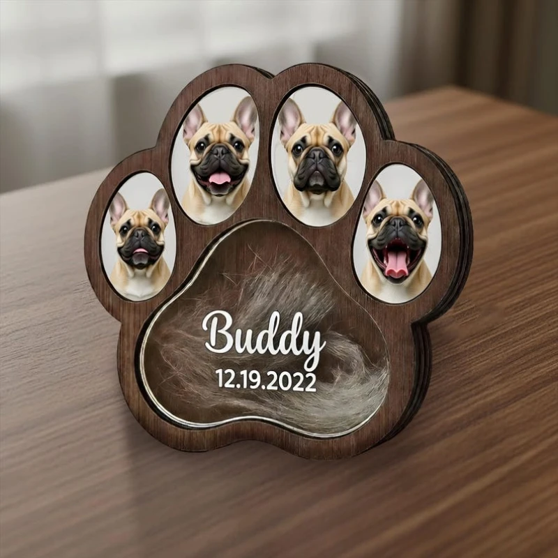 Custom Wooden Pet Fur Keepsake Box With Picture Frame Pet Paw Memorial Pet Ashes Teeth Hair Storage Box Pet Lover Paw Print
Custom Wooden Pet Fur Keepsake Box With Picture Frame Pet Paw Memorial Pet Ashes Teeth Hair Storage Box Pet Lover Paw Print