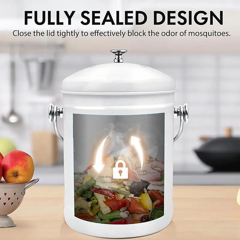 Compost Bin For Kitchen 5L Odor Resistant Bin Kitchen Compost Container Fruits Veggies Waste Collector Rust Resistant Coated
Compost Bin For Kitchen 5L Odor Resistant Bin Kitchen Compost Container Fruits Veggies Waste Collector Rust Resistant Coated