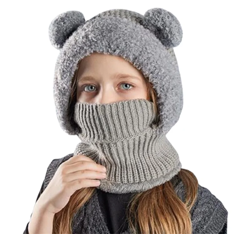 Baby Girl Boy Winter Hat Soft Cute Bear Infant Knitted Balaclava Warm Hooded Hat with Scarf for Cold Weather
Baby Girl Boy Winter Hat Soft Cute Bear Infant Knitted Balaclava Warm Hooded Hat with Scarf for Cold Weather