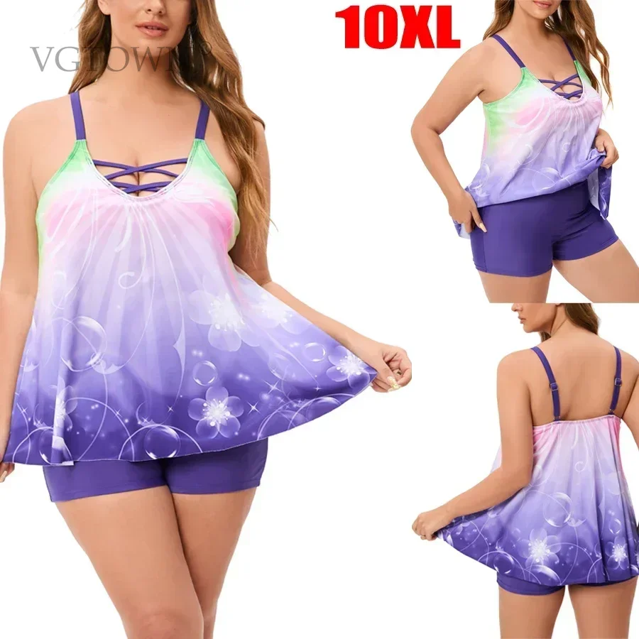 New Large Size 10XL Swimsuit Woman Print Beach Dress Outfits Two Pieces Tankini Bathing Suit Plus Size Swimwear
New Large Size 10XL Swimsuit Woman Print Beach Dress Outfits Two Pieces Tankini Bathing Suit Plus Size Swimwear