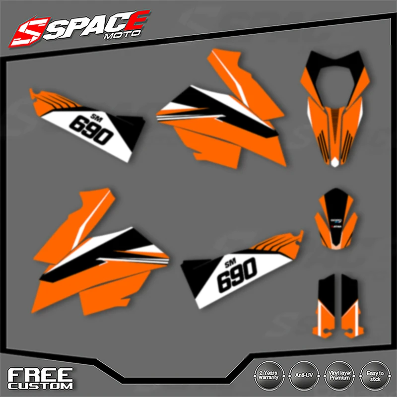 SPACE Custom Motorcycle Graphics For KTM 2007 2008 2009 2010 2011 SMR 690 R Decal Stickers Kits 006
SPACE Custom Motorcycle Graphics For KTM 2007 2008 2009 2010 2011 SMR 690 R Decal Stickers Kits 006