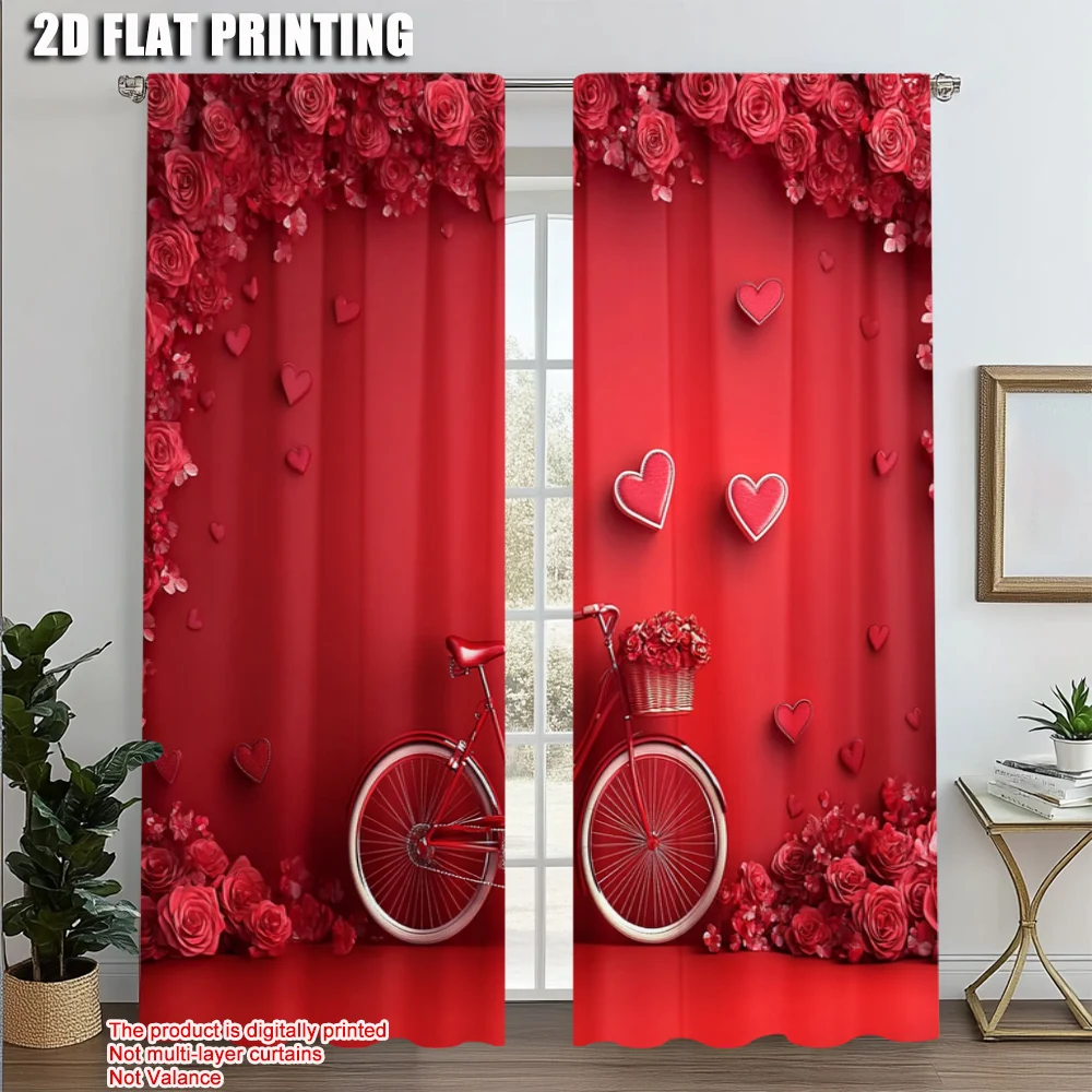 2pcs, Pattern Curtains 2D print Romantic Rose Love 100% Polyester (without rod) Decorations Outdoor Ldeal for Bedroom Living
2pcs, Pattern Curtains 2D print Romantic Rose Love 100% Polyester (without rod) Decorations Outdoor Ldeal for Bedroom Living