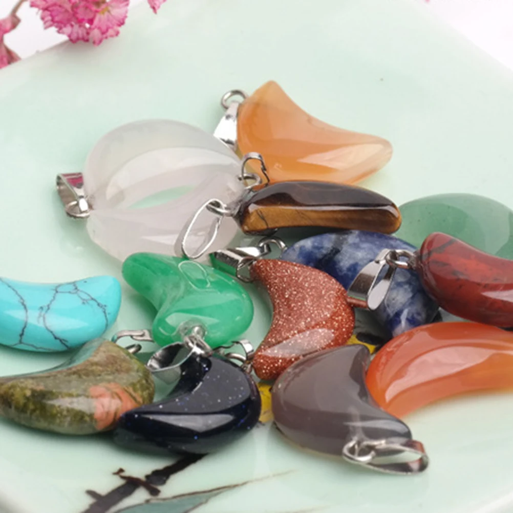 10 Pcs Neckalce Pendant For Jewelry Making Pendant Necklace Agate Moon Shape DIY Jewelry Making Accessory Mixed Patterns Premium
10 Pcs Neckalce Pendant For Jewelry Making Pendant Necklace Agate Moon Shape DIY Jewelry Making Accessory Mixed Patterns Premium