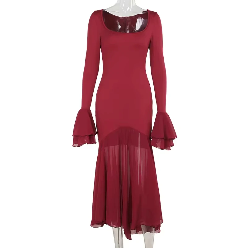 2025 Autumn New Arrival Women Clothing Solid Color Flare Ruffles Patchwork Long Sleeve Elegant Party Clubwear Long Dresses
2025 Autumn New Arrival Women Clothing Solid Color Flare Ruffles Patchwork Long Sleeve Elegant Party Clubwear Long Dresses