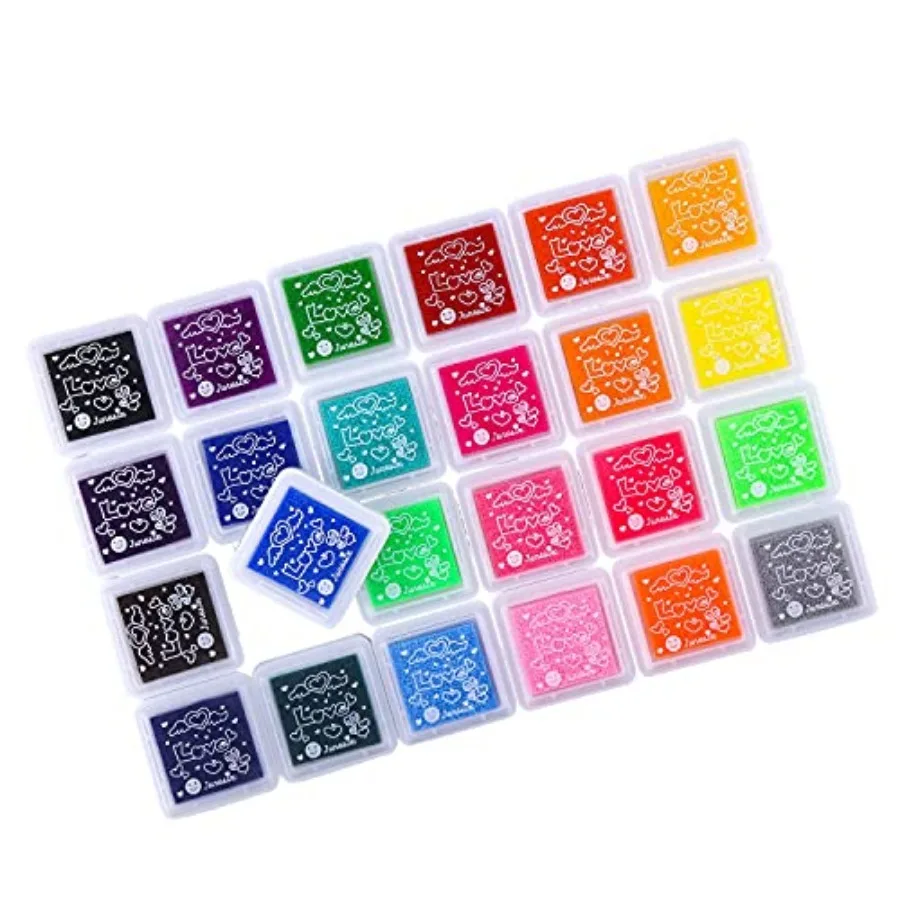 Set of 24 Colors 3 x 3cm Mini Craft Ink Pads for Paper Wood Fabric for Rubber Stamps
Set of 24 Colors 3 x 3cm Mini Craft Ink Pads for Paper Wood Fabric for Rubber Stamps
