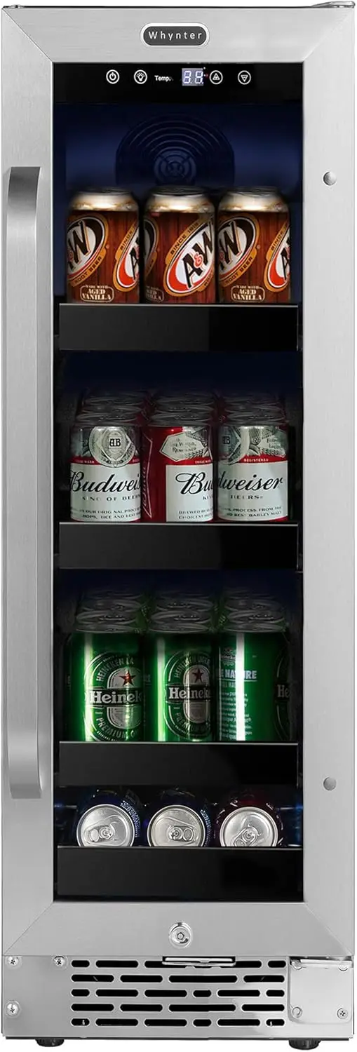 BBR-638SB Built-in Under Counter 12 inch Beverage Refrigerator and Cooler, Fridge with Glass Door, 2.0 Cubic Feet, Stainless
BBR-638SB Built-in Under Counter 12 inch Beverage Refrigerator and Cooler, Fridge with Glass Door, 2.0 Cubic Feet, Stainless