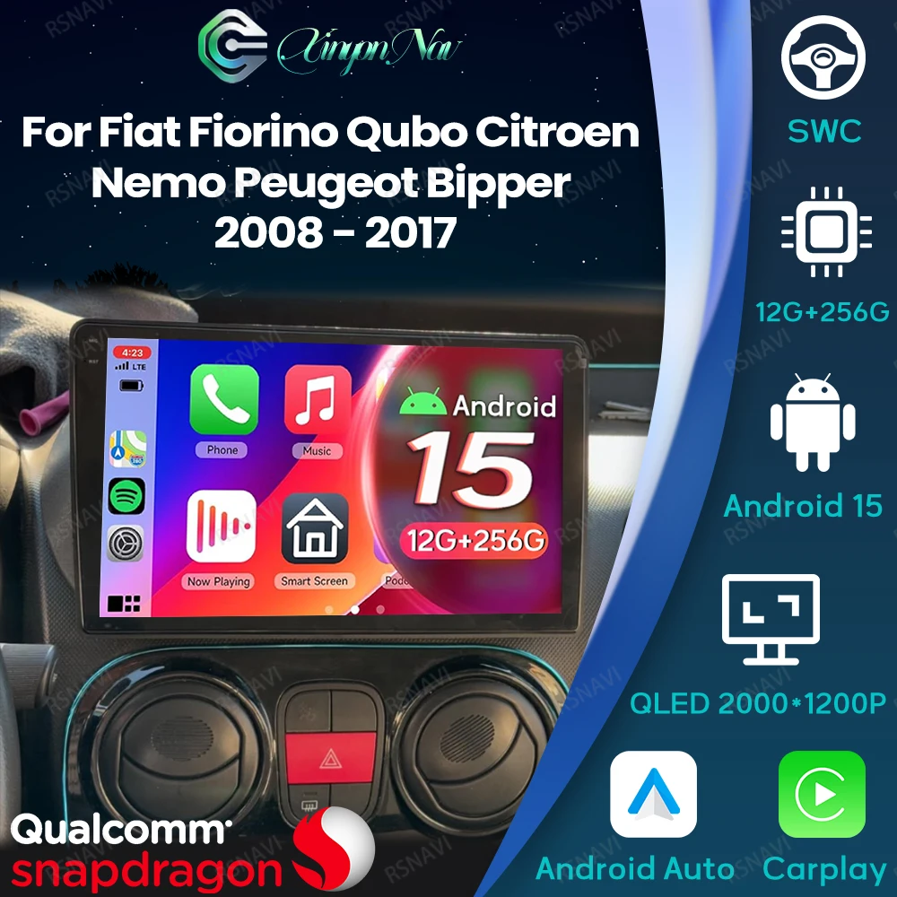 Android 15 For Fiat Fiorino Qubo Citroen Nemo Peugeot Bipper 2008 - 2017 Qualcomm Stereo Head Unit 4G LTE Navigation BT GPS DSP
Android 15 For Fiat Fiorino Qubo Citroen Nemo Peugeot Bipper 2008 - 2017 Qualcomm Stereo Head Unit 4G LTE Navigation BT GPS DSP
