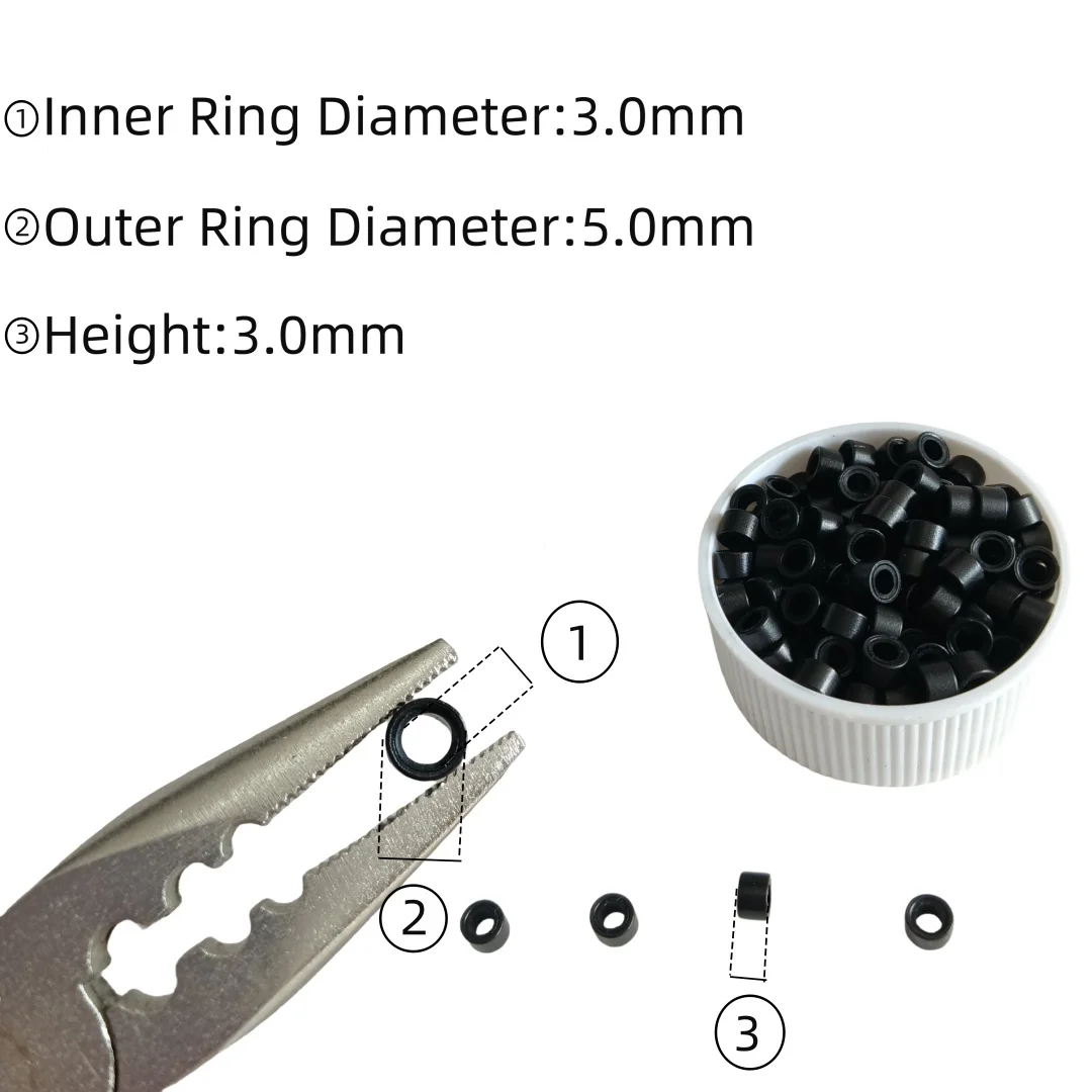 1000 Pcs 5.0mm*3.0mm*3.0mm Microring Con Vite, Silicone Micro Rings/Beads for Hair Extensions 9 Colors Optional
1000 Pcs 5.0mm*3.0mm*3.0mm Microring Con Vite, Silicone Micro Rings/Beads for Hair Extensions 9 Colors Optional