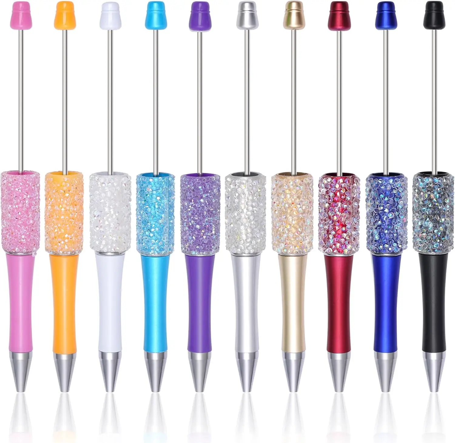 10Pcs Beadable Pens Plastic Bead Ballpoint DIY Cute Cool Pens Black Ink Bulk for Beads Women Men Gift Office Supplies
10Pcs Beadable Pens Plastic Bead Ballpoint DIY Cute Cool Pens Black Ink Bulk for Beads Women Men Gift Office Supplies