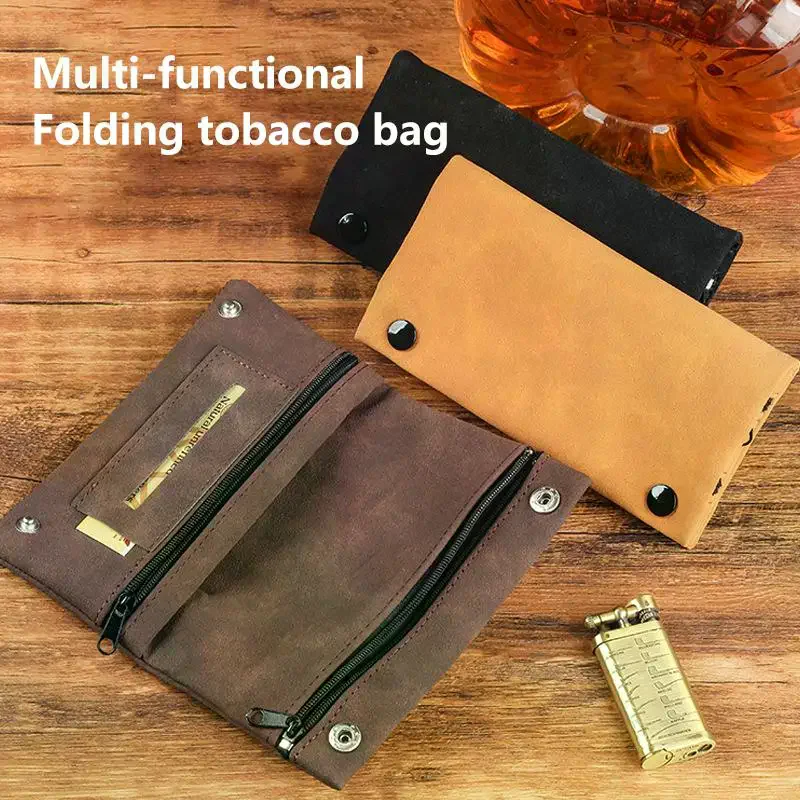 Frosted Leather Hand Cigarette Bag Foldable Storage Bag Handmade Tobacco Pouch Multifunctional Tobacco Moisturizing Bag
Frosted Leather Hand Cigarette Bag Foldable Storage Bag Handmade Tobacco Pouch Multifunctional Tobacco Moisturizing Bag