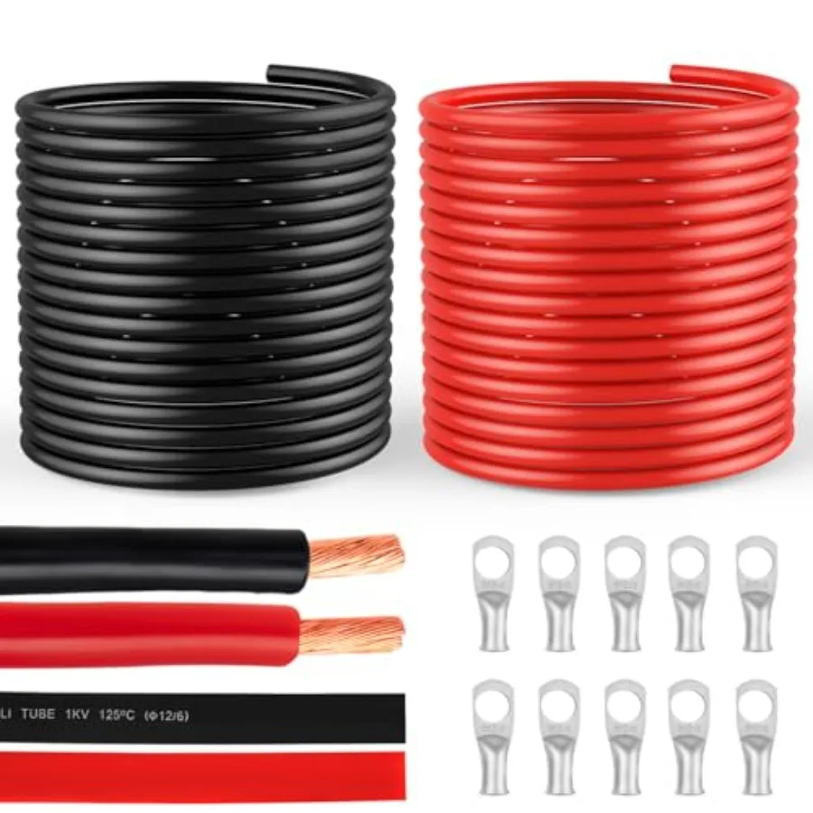 6 Gauge Wire 6 Awg Wires 20 FT Black + 20 FT Red, 6 Gauge Battery Cable 6awg Marine Wires, 6awg Copper Wire Welding Cable Stand
6 Gauge Wire 6 Awg Wires 20 FT Black + 20 FT Red, 6 Gauge Battery Cable 6awg Marine Wires, 6awg Copper Wire Welding Cable Stand