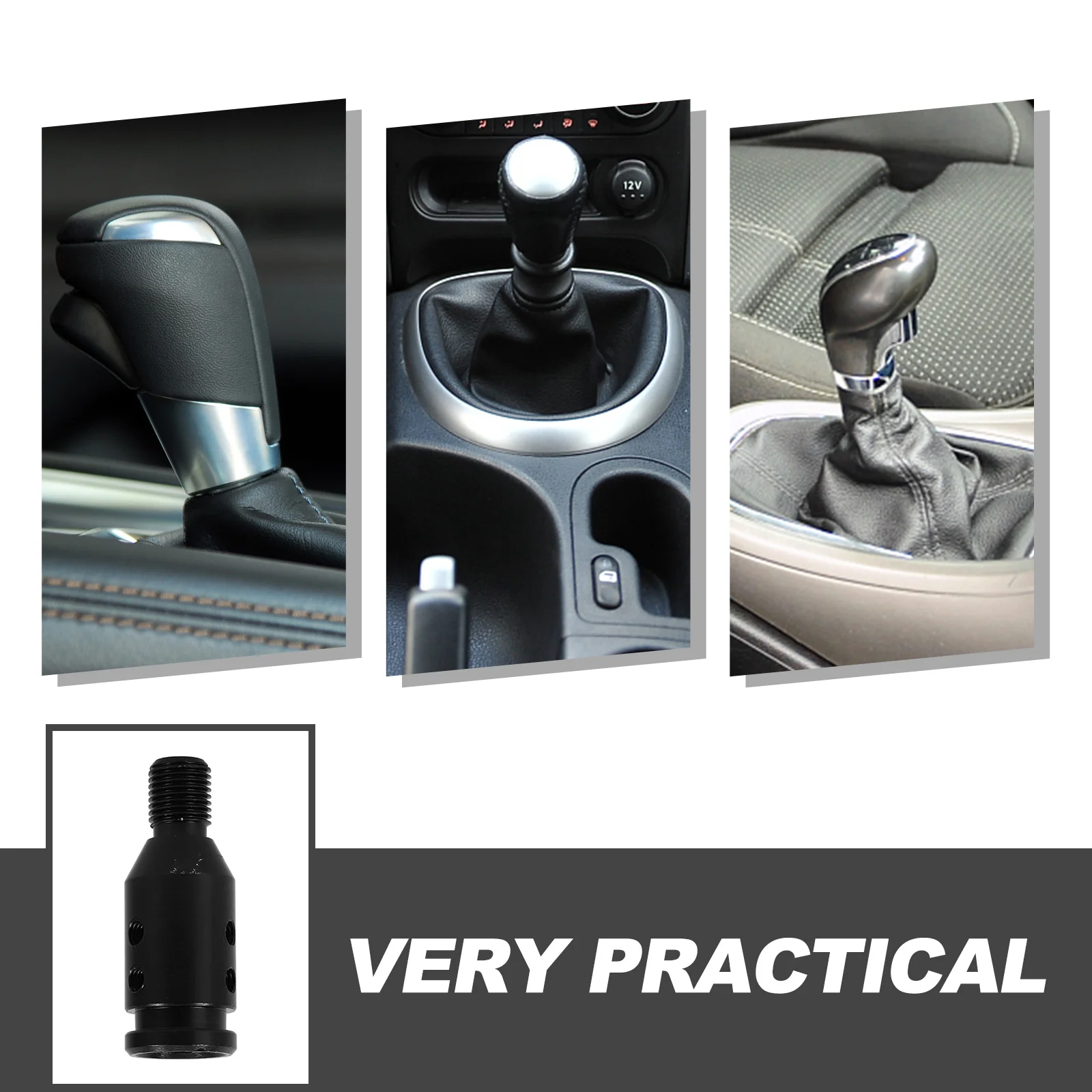 Gear Head Adapter Car Shift Knob Accessories Lever Thread Replacement Black Aluminum Alloy
Gear Head Adapter Car Shift Knob Accessories Lever Thread Replacement Black Aluminum Alloy