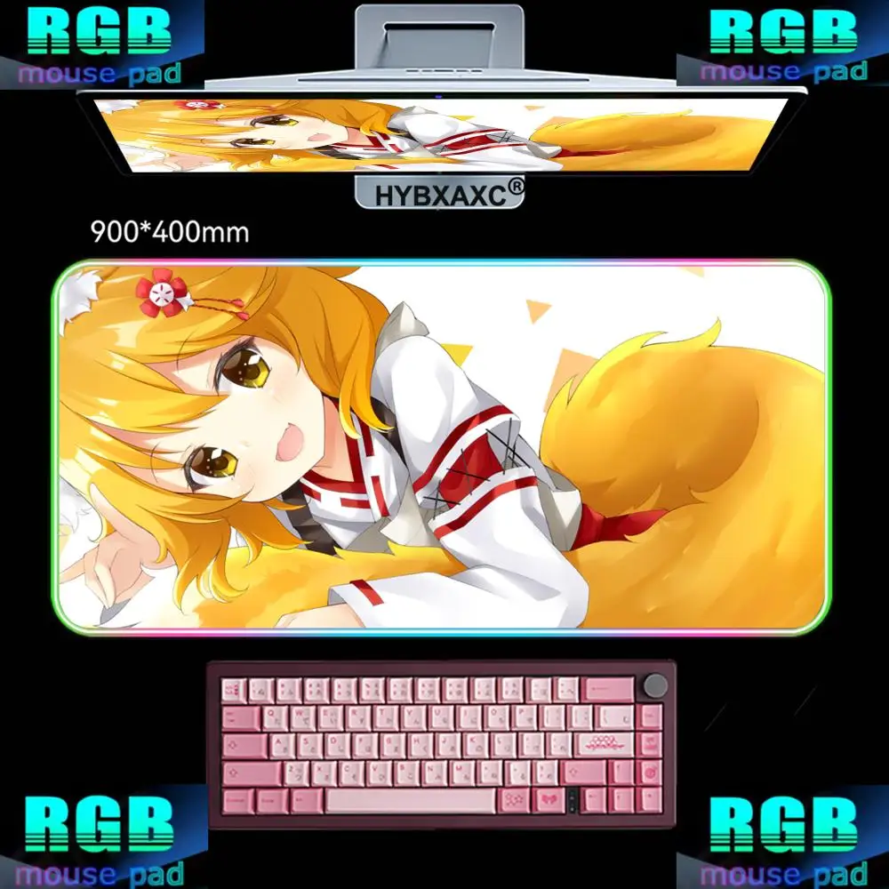 900X400MM HYBXAXC Mouse Pad Gaming Desk Mat HD Gamer Large LED Light XXL Anime The Helpful Fox Senko Custom Skin RGB Mouse Pad
900X400MM HYBXAXC Mouse Pad Gaming Desk Mat HD Gamer Large LED Light XXL Anime The Helpful Fox Senko Custom Skin RGB Mouse Pad