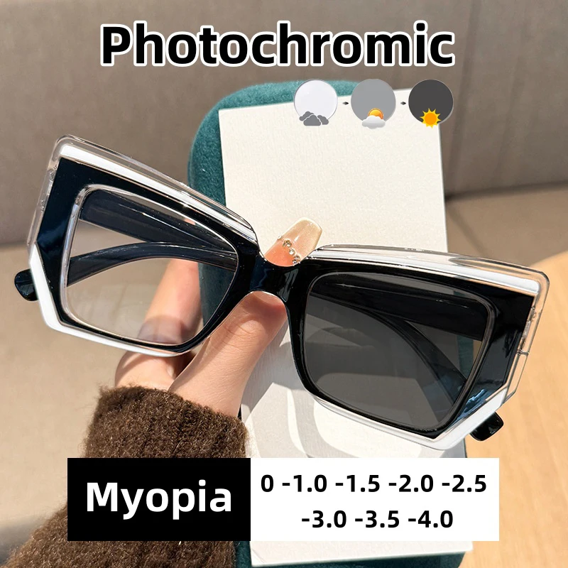 French Oil Painting Style Cat Vision Photochromic Myopia Glasses Vintage Artistic Style Large Frame Glasses with UV Protection
French Oil Painting Style Cat Vision Photochromic Myopia Glasses Vintage Artistic Style Large Frame Glasses with UV Protection