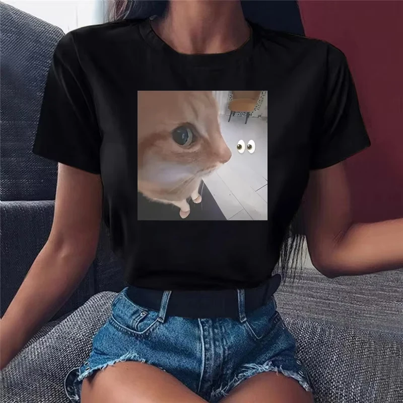Silly Cat Meme T Shirts Funny Graphic Women Streetwear Harajuku Short Sleeve T-shirt Harajuku O-neck Summer Casual Clothing Tops
Silly Cat Meme T Shirts Funny Graphic Women Streetwear Harajuku Short Sleeve T-shirt Harajuku O-neck Summer Casual Clothing Tops