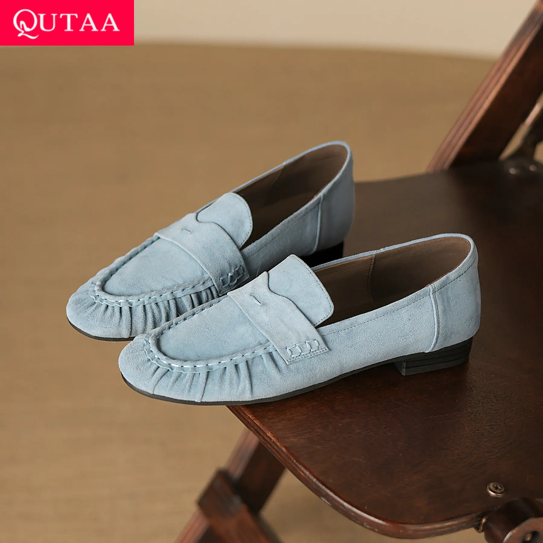 QUTAA Fashion Women Pumps Shoes Cow Suede Woman News Loafers Spring Kid Suede Leather Casual Flats Shoes Round Toe Ladies 34-40
QUTAA Fashion Women Pumps Shoes Cow Suede Woman News Loafers Spring Kid Suede Leather Casual Flats Shoes Round Toe Ladies 34-40