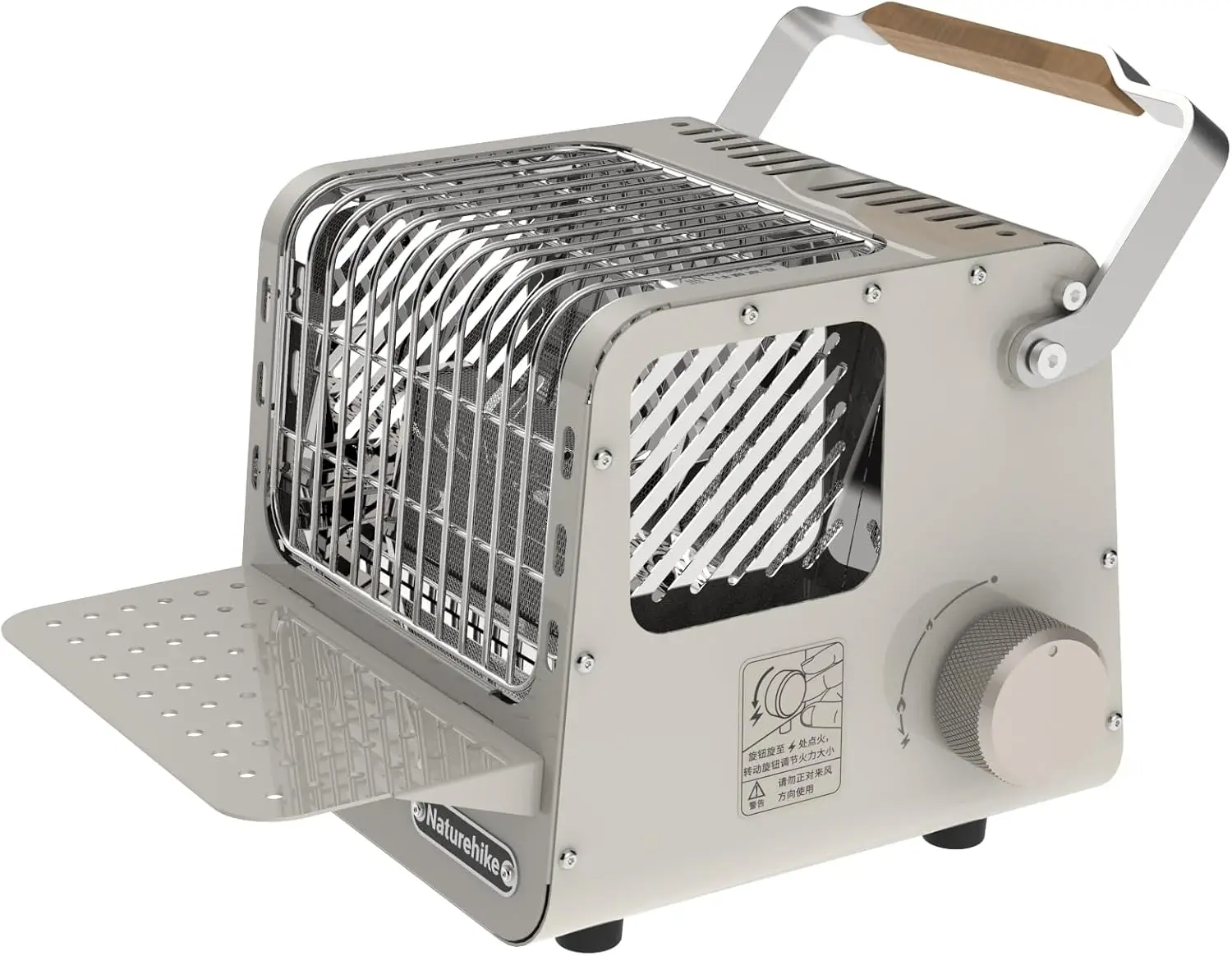 3-in-1 Camping Heater: 3750 BTU Butane, Portable with Warming Shelf & Handle
3-in-1 Camping Heater: 3750 BTU Butane, Portable with Warming Shelf & Handle