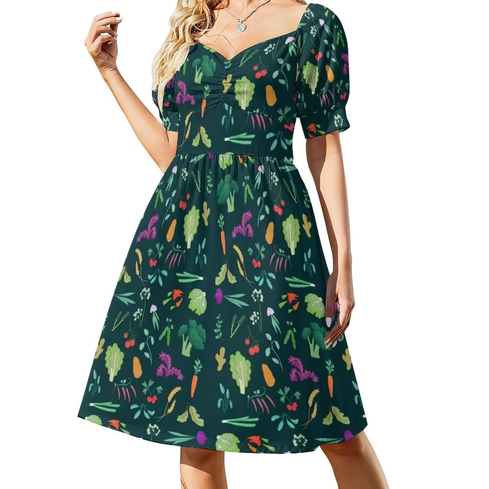 Vegetable Print Dark Short-Sleeved Dress Women's long dress dresses for woman 2025 beach dresses elegant dress
Vegetable Print Dark Short-Sleeved Dress Women's long dress dresses for woman 2025 beach dresses elegant dress
