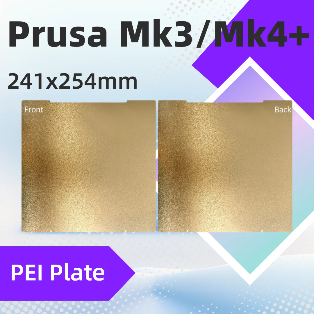 ENERGETIC Prusa I3 Mk3+ Parts 241x254mm Double Sided Textured PEI Flexible Spring Steel Sheet Magnetic Platform Prusa Mk4
ENERGETIC Prusa I3 Mk3+ Parts 241x254mm Double Sided Textured PEI Flexible Spring Steel Sheet Magnetic Platform Prusa Mk4
