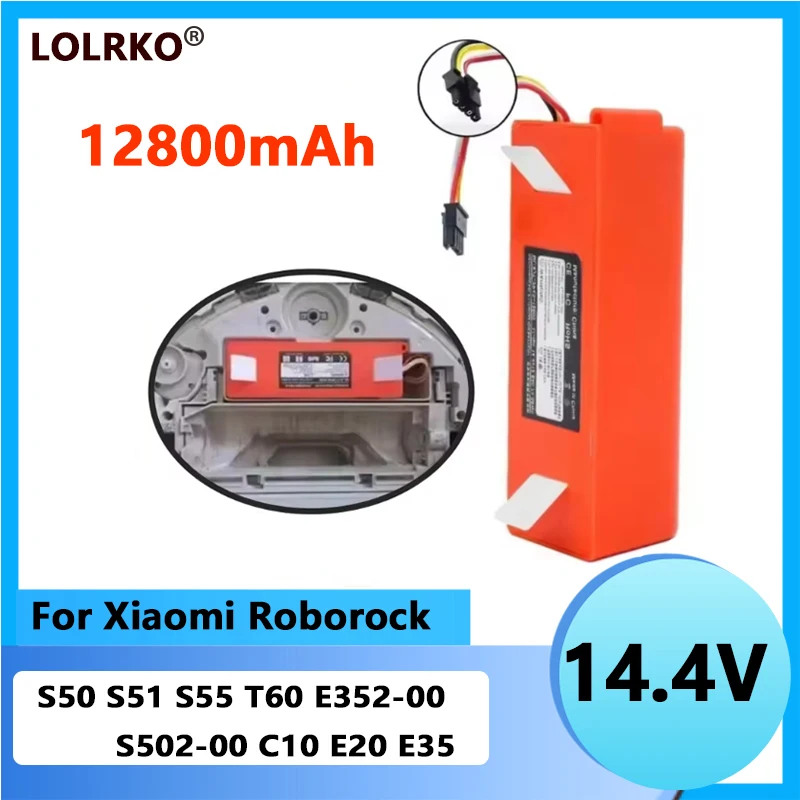 2026 Replacement Battery 14.4V 12800mAh for Roborock S50 S5 S6 S7 Pure/MAX/MaxV/MaxV Ultra/Q5 Q7 Pro/MAX Vacuum Cleaner
2026 Replacement Battery 14.4V 12800mAh for Roborock S50 S5 S6 S7 Pure/MAX/MaxV/MaxV Ultra/Q5 Q7 Pro/MAX Vacuum Cleaner