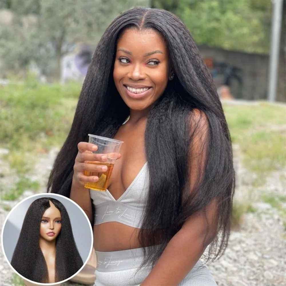 30 32 Inch Kinky Straight Lace Front Wig Pre Plucked Yaki Straigh HD Lace Frontal Wig Curly Human Hair Wig For Women 200 Density
30 32 Inch Kinky Straight Lace Front Wig Pre Plucked Yaki Straigh HD Lace Frontal Wig Curly Human Hair Wig For Women 200 Density